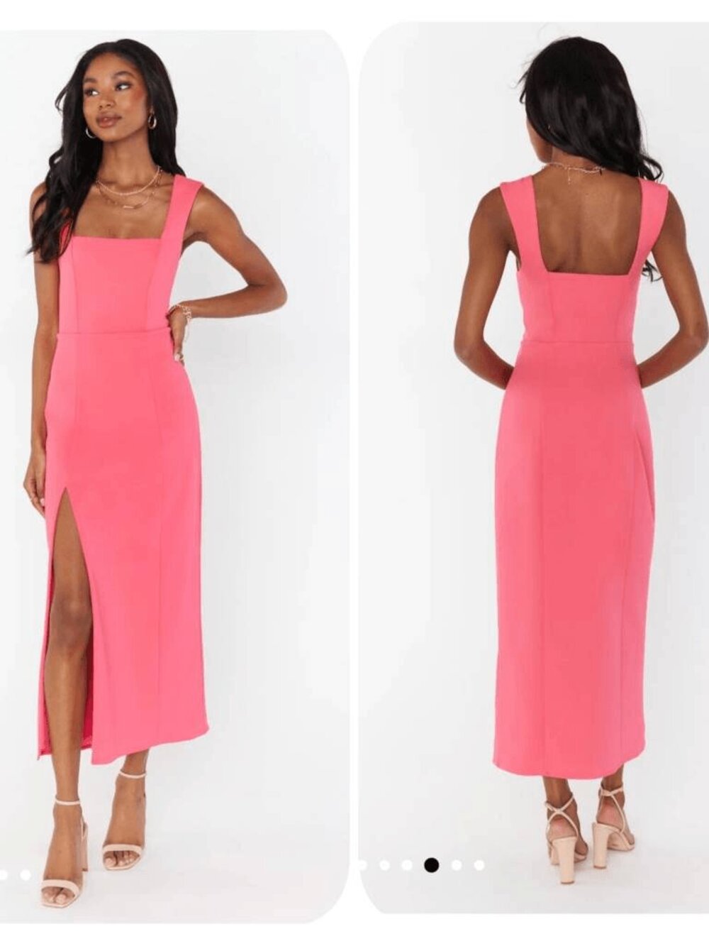 Show Me Your Mum Eden Midi Dress Flamingo Pink Cocktail